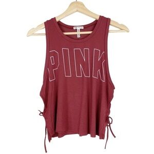 3/$25 🍄 PINK Super Soft Side Tie Crop Tank Size XS